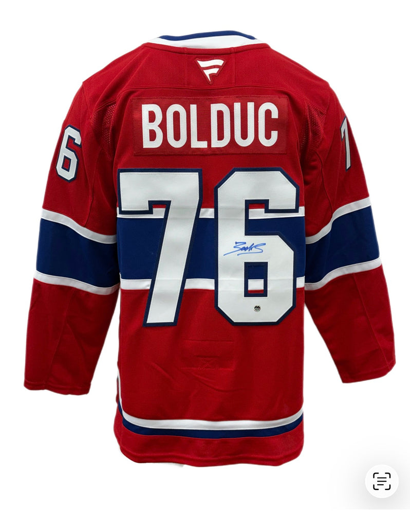 Zachary Bolduc Autographié Red Fanatic Premium chandail - Montréal