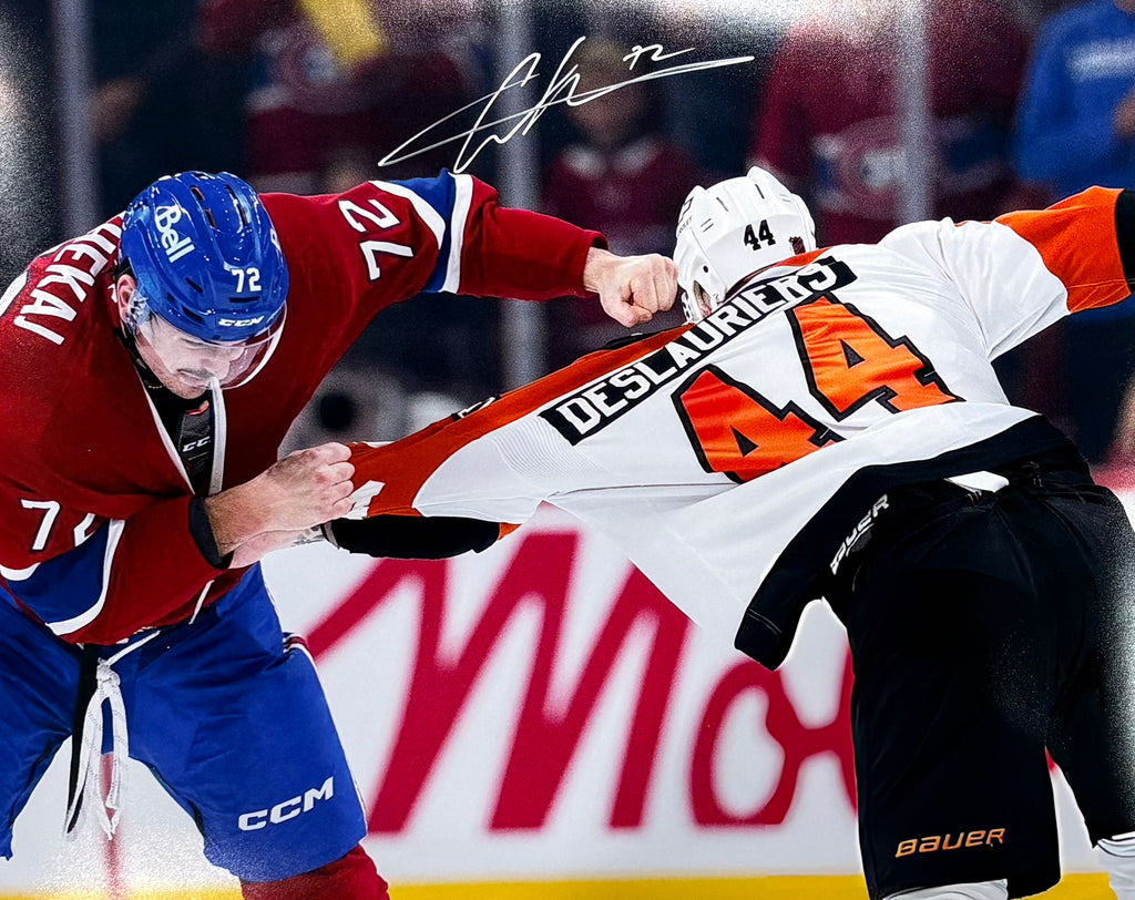 Arber Xhekaj Autographié Photo 16x20 - Combat (Deslauriers)