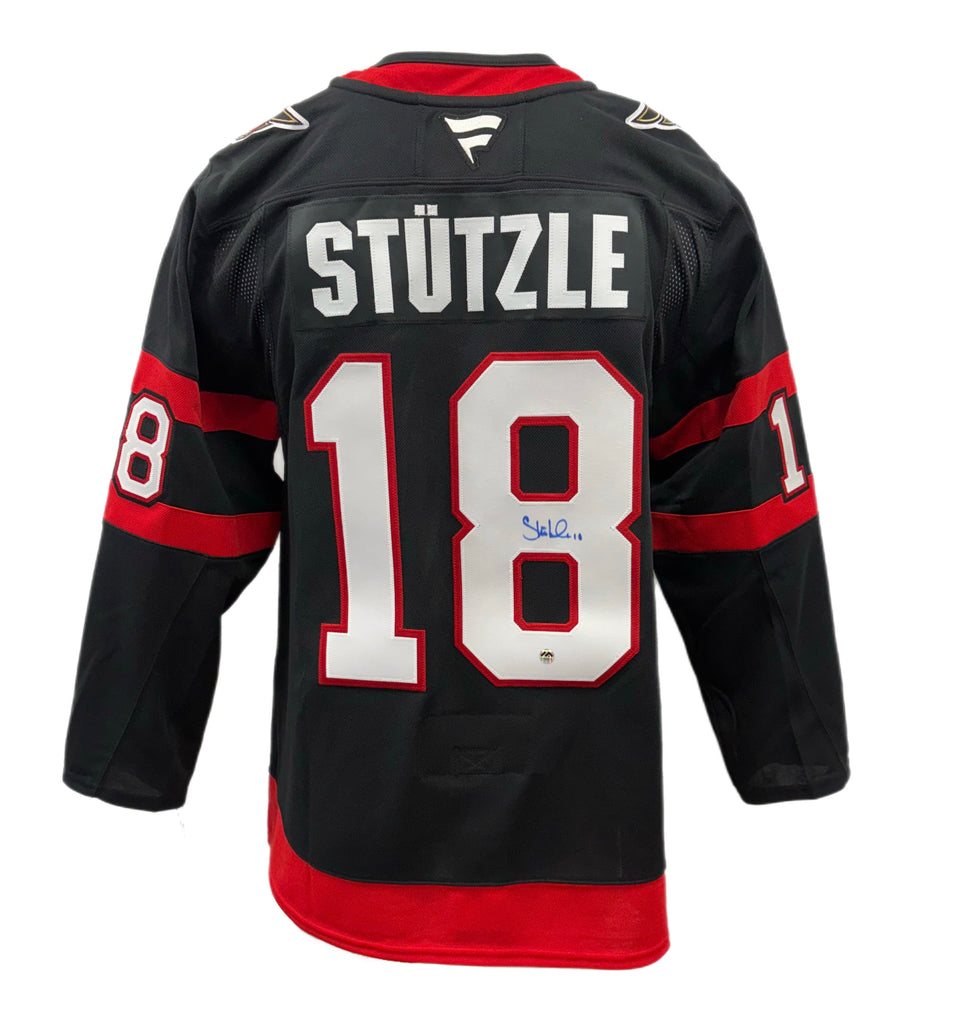 Tim Stutzle Autographié Black Fanatic Premium chandail