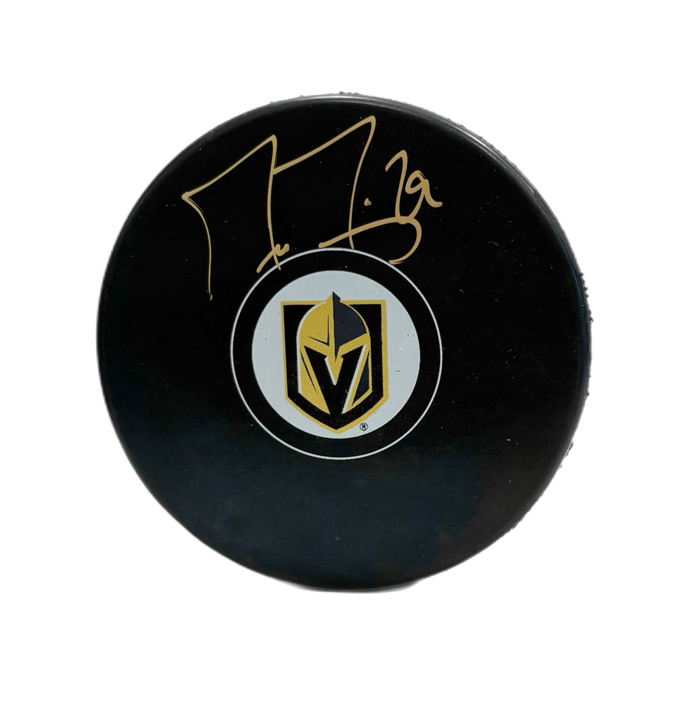 Marc-André Fleury Autographié Puck - Logo (Golden Knights)