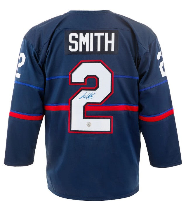 Will Smith Autographié Équipe américaine personnalisée chandail