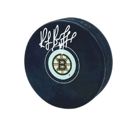 Raymond Bourque Autographié Puck - Logo Boston